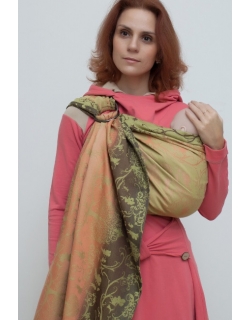 Слинг с кольцами для новорожденных Karaush Amira Wood Lilly с бамбуком