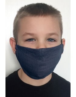 Медицинская маска многоразовая детская против вирусов, темно-синий