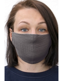 Медицинская маска многоразовая защитная для лица (для взрослого), темно-серый