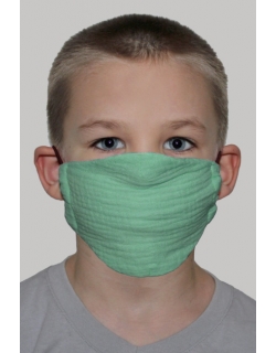 Многоразовая маска медицинская детская муслиновая, Green Mint