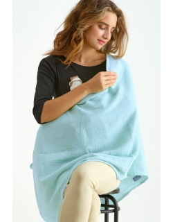 Накидка для кормления (милк снуд) муслиновая, Green Mint