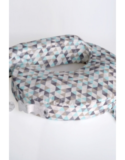 Подушка для кормления Loona эргономичная, Triangles лиловый