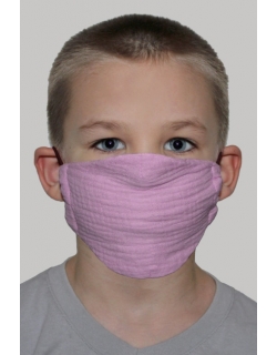 Маска медицинская многоразовая детская из муслина, сиреневый