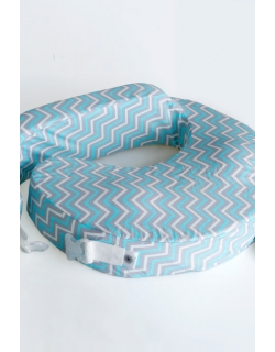 Подушка для кормления Loona эргономичная, Zigzag голубой