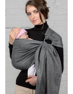 Слинг с кольцами для новорожденных Diva Basico, Charcoal