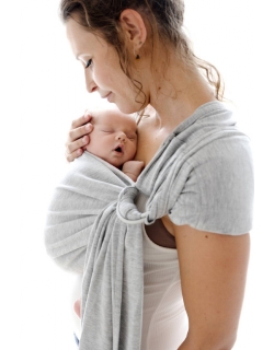 Слинг с кольцами трикотажный Diva Stretchy Nebbia/Nebbia