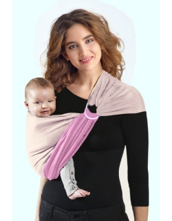 Слинг с кольцами трикотажный Diva Stretchy Pink/Beige