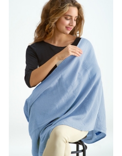 Накидка для кормления (милк-снуд) муслиновая, Denim