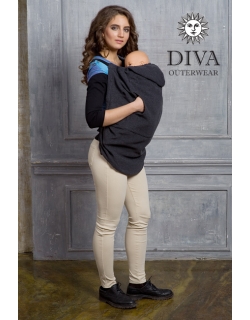 Слингонакидка из шерсти Diva Outerwear Antracite (графит)