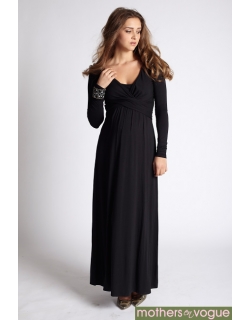 Платье Mothers en Vogue Wrap Dress Maxi, черный