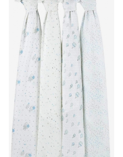 Муслиновые пеленки для новорожденных Aden&Anais большие, набор 4, Night Sky