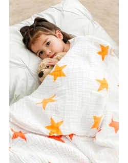 Aden&Anais одеяло муслиновое, Super Star + Оранжевый (суперзвезда+оранжевый)