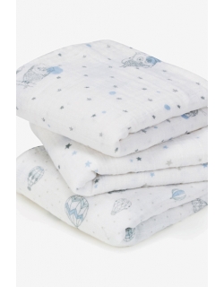 Муслиновые пеленки для новорожденных Aden&Anais средние, набор 3, Night Sky