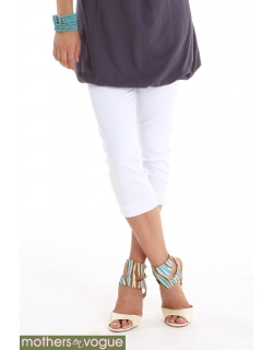 Брюки для беременных и родивших Mothers en Vogue Pencil Capri, белый