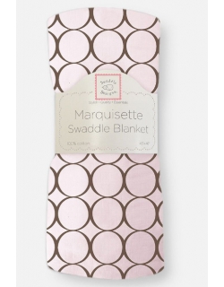 Пеленка детская тонкая SwaddleDesigns Маркизет Pink w/BR Mod C