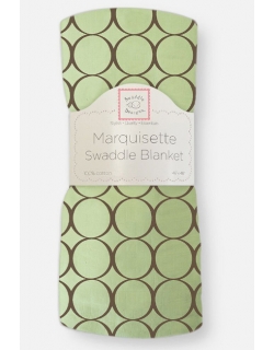 Пеленка детская тонкая SwaddleDesigns Маркизет Lime w/BR Mod C