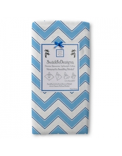 Пеленка детская тонкая SwaddleDesigns Маркизет Blue Chevron