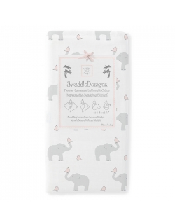 Пеленка детская тонкая SwaddleDesigns Маркизет PP Elephant/Chickies