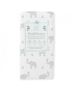 Пеленка детская тонкая SwaddleDesigns Маркизет SC Elephant/Chickies