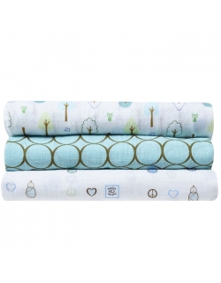Набор пеленок SwaddleDesigns SwaddleLite Cute & Calm SeaCrystal