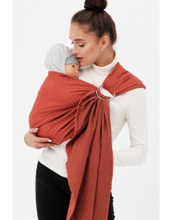 Слинг с кольцами YammyMammy (ями мамми), цвет "оранжевый/коричневый"