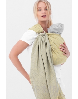 Слинг с кольцами YammyMammy (ямми мами), цвет "желтый/серый"