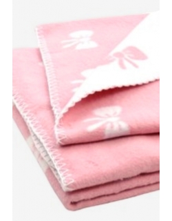 плед для новорожденных, цвет "Bow pink"