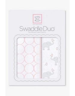 Набор пеленок SwaddleDesigns Swaddle Duo PP Elephant & Chickies Mod Duo