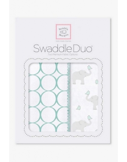 Набор пеленок SwaddleDesigns Swaddle Duo SC Elephant & Chickies Mod Duo