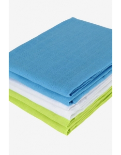 Муслиновые пеленки для новорожденных Jollein средние, lime/aqua/white