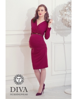 Платье для кормящих и беременных Diva Nursingwear Lucia, цвет Berry