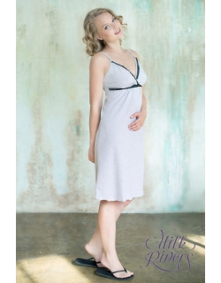 Ночная сорочка для беременных и кормящих "Селена" Milk Rivers, серый меланж