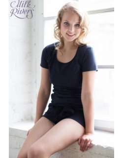 Шортики для беременных и родивших Milk Rivers темно-синие