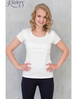 Футболка для беременных и кормящих Milk Rivers экрю