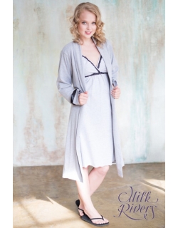 Халат Milk Rivers серый меланж