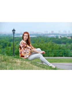 Блуза для кормления Milk Rivers "Римские каникулы", оранжевая