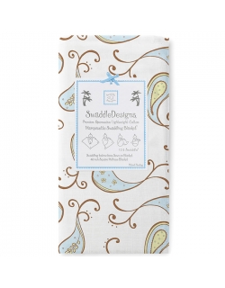 Пеленка детская тонкая SwaddleDesigns Маркизет Pstl Blue Paisley