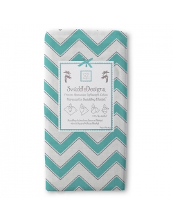 Пеленка детская тонкая SwaddleDesigns Маркизет Turquoise Chevron