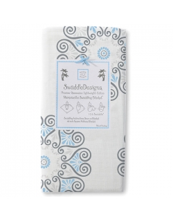 Пеленка детская тонкая SwaddleDesigns Bright Blue Medallions