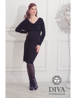 Платье для кормящих и беременных Diva Nursingwear Paola, цвет Nero