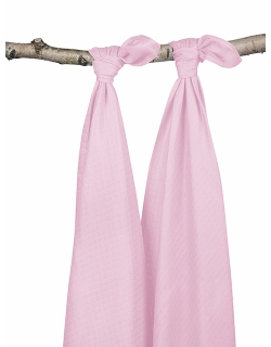 Комплект бамбуковых пеленок для новорожденных 2 шт. Jollein, light pink