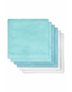 Муслиновые пеленки для новорожденных Jollein средние, mint/lagoon/white