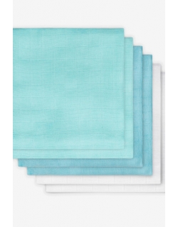 Муслиновые пеленки для новорожденных Jollein средние, mint/lagoon/white