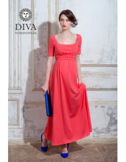 Платье для кормящих и беременных Diva Nursingwear Stella Maxi, Corallo