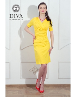 Платье для кормящих и беременных Diva Nursingwear Lucia кор.рукав, Limone