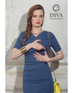 Платье для кормящих и беременных Diva Nursingwear Lucia кор.рукав, Notte