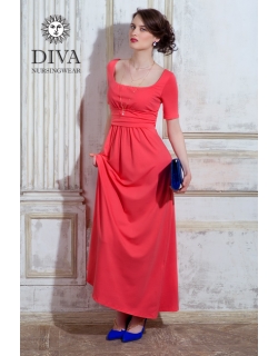 Платье для кормящих и беременных Diva Nursingwear Stella Maxi, Corallo