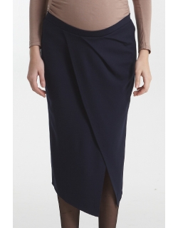 Юбка для беременных и родивших Mothers en Vogue Midi Draped, синий (Navy)