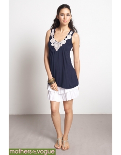 Туника для кормления "Zahra Applique", цвет синий