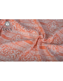 Слинг-шарф Diva Milano cо льном, Flora Arancio
